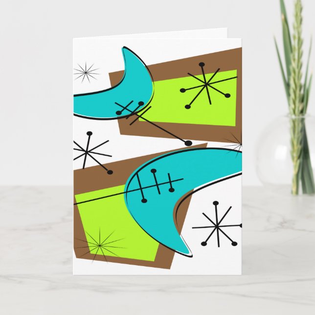 Cartão Era atômica inspirou o Boomerang Design (Frente)