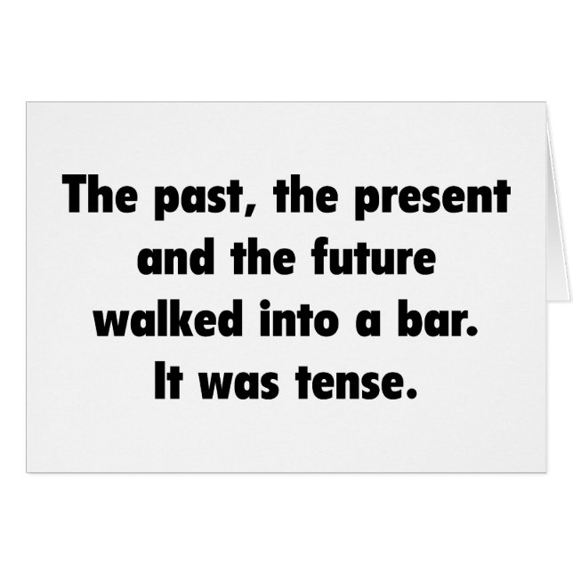 Cartão Era tenso (Frente Horizontal)