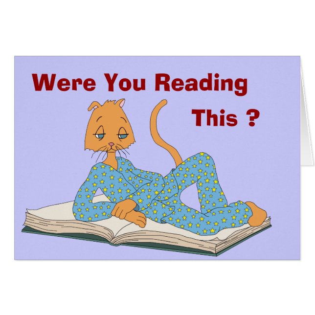 Cartão Era você que lê este? (Frente Horizontal)