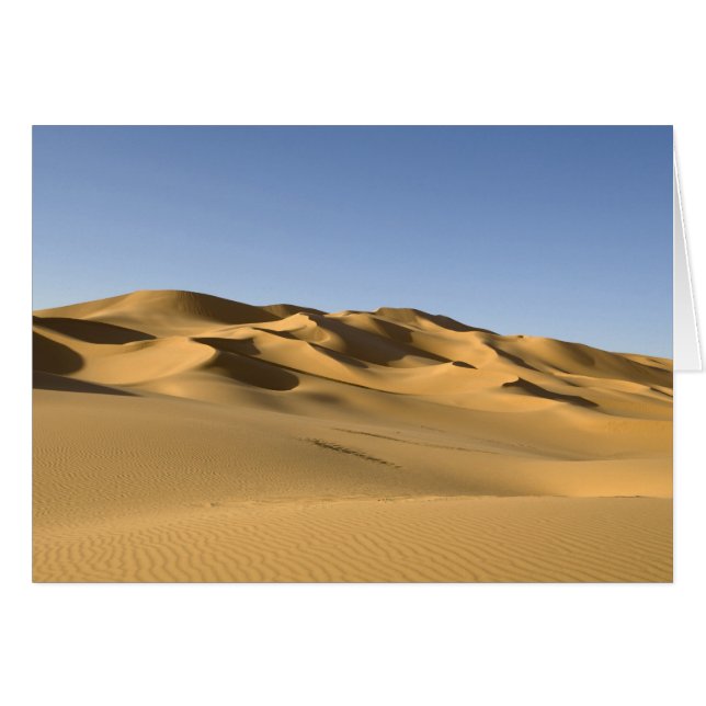 Cartão Erg Awbari, deserto do Sara, Fezzan, Líbia. 5 (Frente Horizontal)