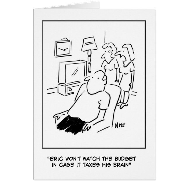 Cartão Eric não verá o orçamento na TV (Frente)