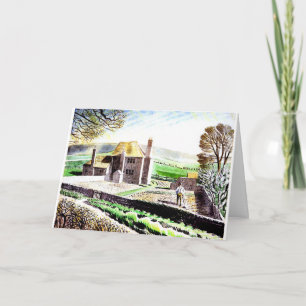 Cartão Eric Ravilious art, Shepherd's Cottage