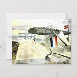 Cartão Eric Ravilious art, Walrus Aircraft em Slipway