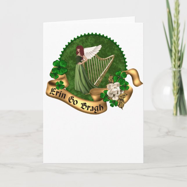 Cartão Erin Go Bragh Irish (Frente)