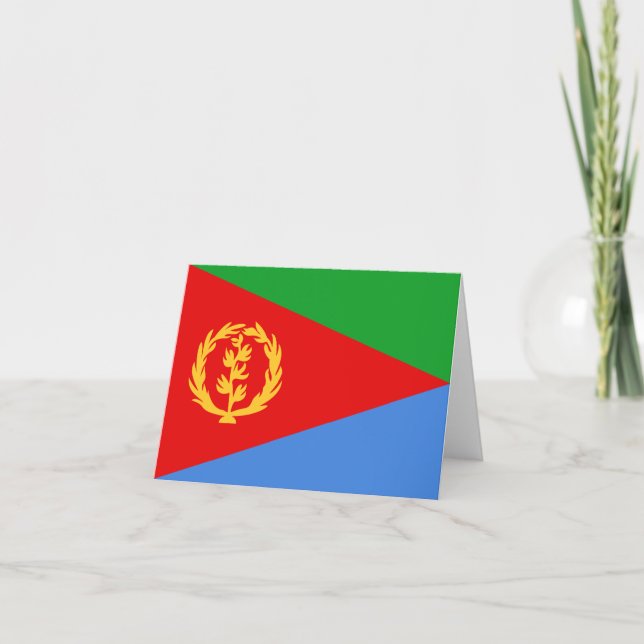Cartão Eritreia Flag Notecard (Frente)