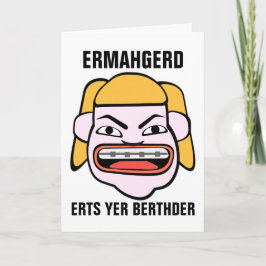 Cartão Ermahgerd Herper Berthder