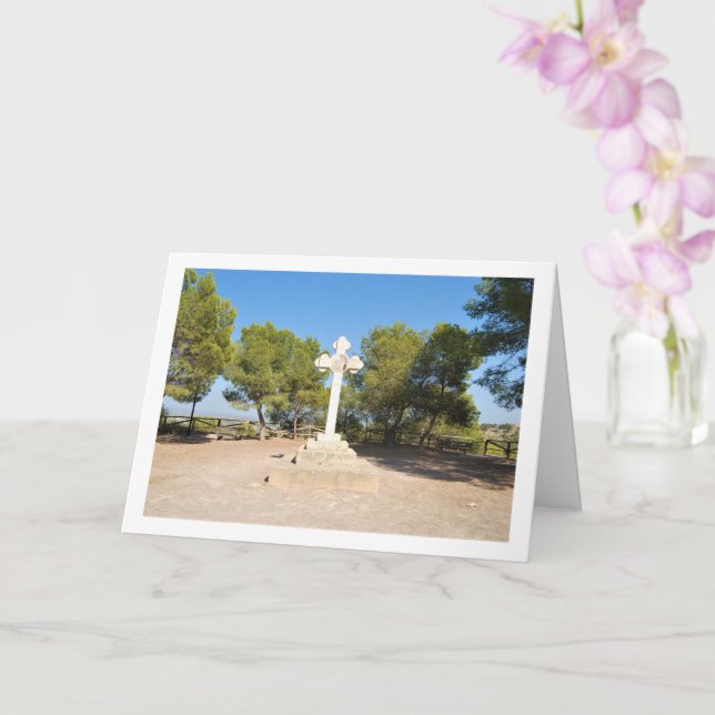 Cartão Ermita de Santa Bárbara, Lliria, Valencia, Spain (Orquídea)