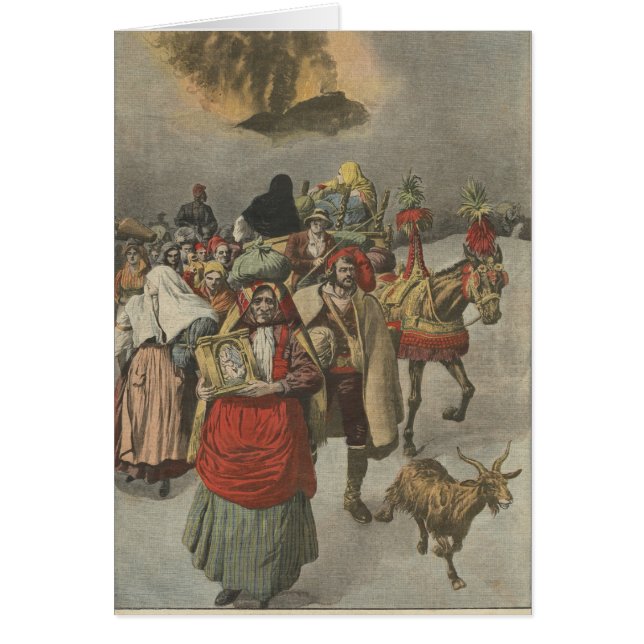 Cartão Erupção de Monte Etna (Frente)