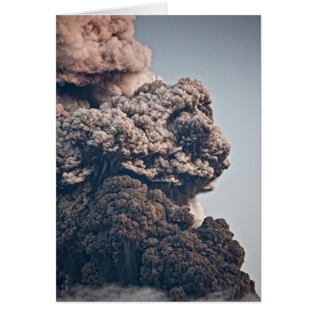 Cartão Erupção vulcânica Eyjafjalljokull (Frente)