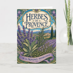 Cartão Ervas de Provence Cozinha Francesa Country