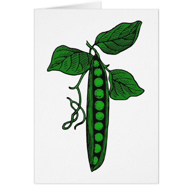 Cartão Ervilhas no vagem (Frente)