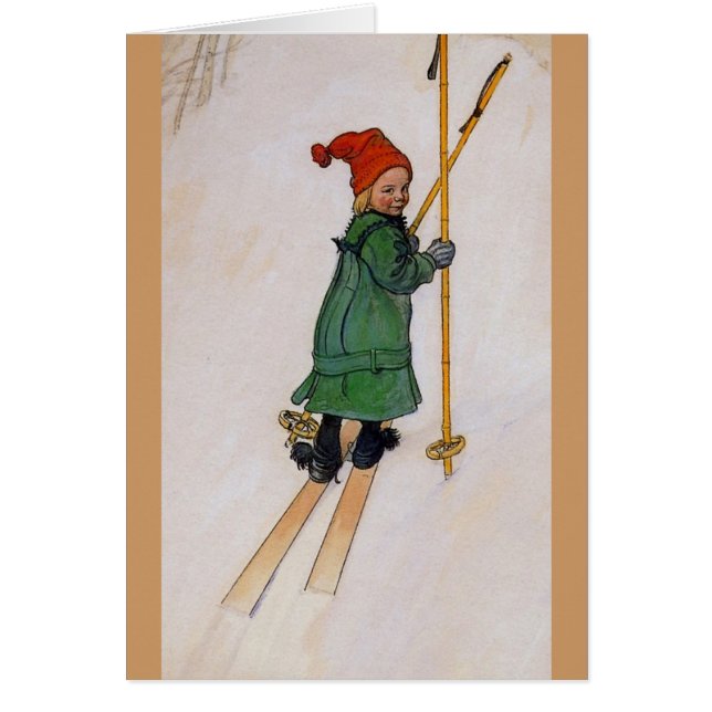 Cartão Esbjorn em Skis 1905 (Frente)