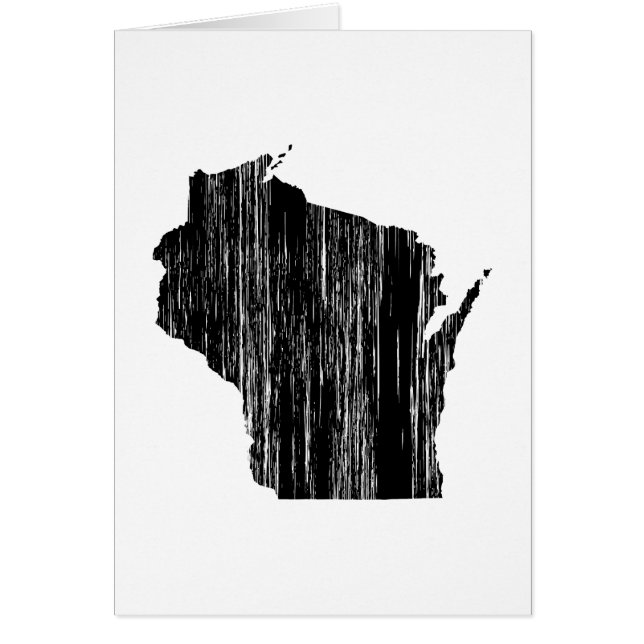 Cartão Esboço afligido do estado de Wisconsin (Frente)