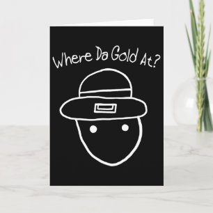 Cartão Esboço Amador de Leprechaun Engraçado Meme Irlandê