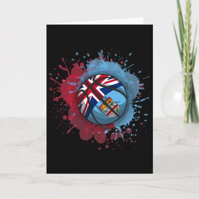 Cartão Esboço Com Bandeira de Fiji  (Frente)