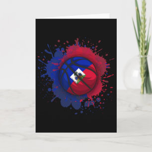 Cartão Esboço Com Bandeira Do Haiti 