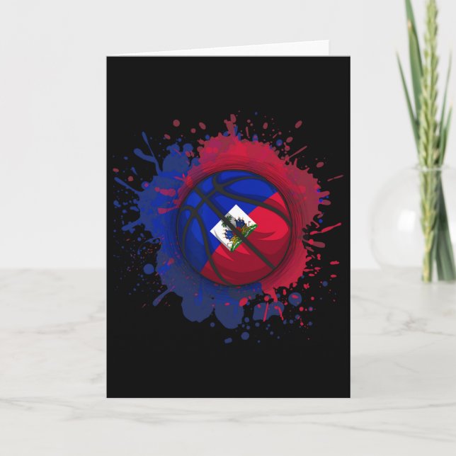Cartão Esboço Com Bandeira Do Haiti  (Frente)