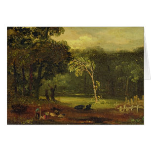 Cartão Esboço da natureza no parque de Sion, 1819 (óleo