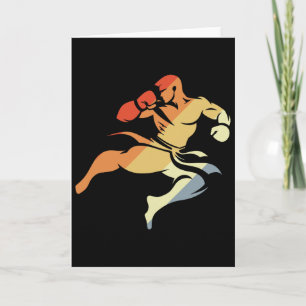 Cartão Esboço de garoto de kickboxing Look anos 90 Artes