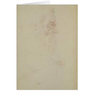 Cartão Esboço de um principal masculino e de dois pés