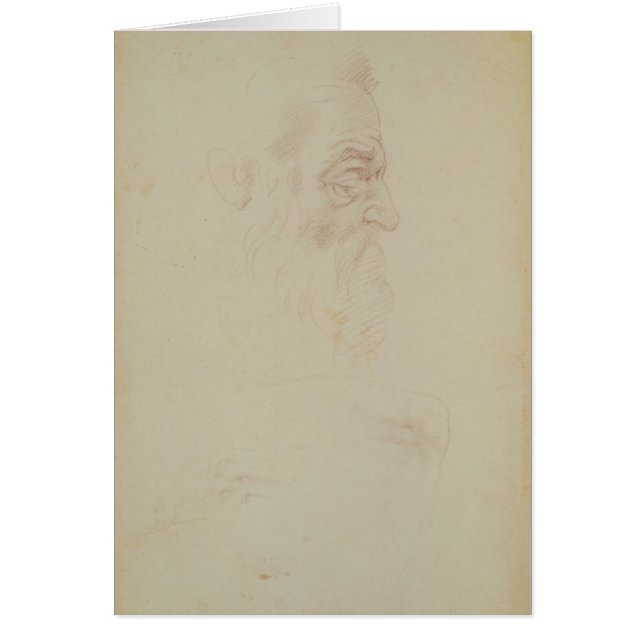 Cartão Esboço de um principal masculino e de dois pés (Frente)