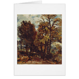 Cartão Esboço de uma pista em Bergholt do leste, c.1810