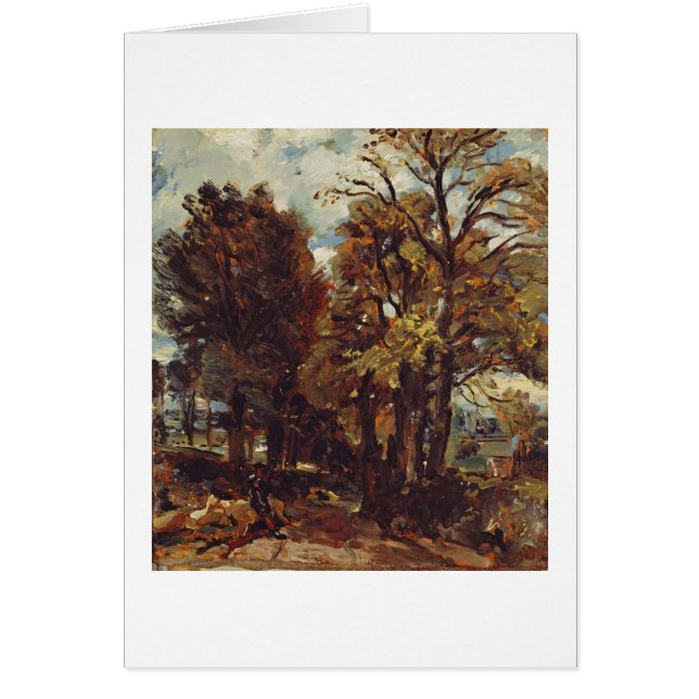 Cartão Esboço de uma pista em Bergholt do leste, c.1810 (Frente)