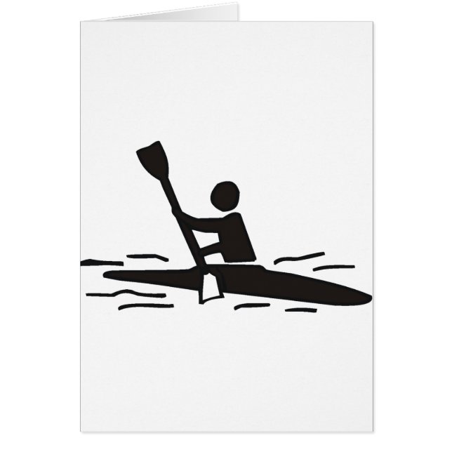 Cartão Esboço do caiaque (Frente)