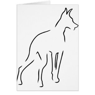 Cartão Esboço do Doberman