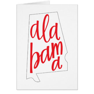 Cartão Esboço do estado de Alabama