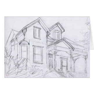 Cartão Esboço do Victorian