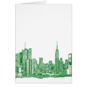 Cartão Esboço verde de NYC