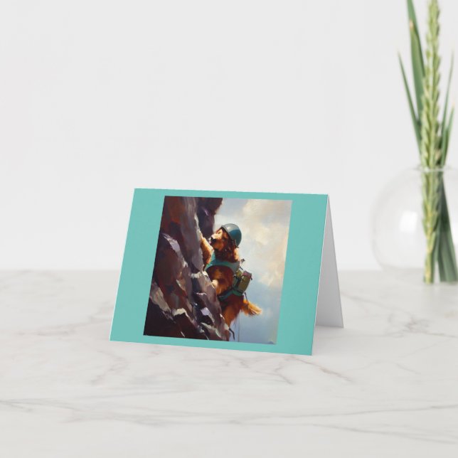 Cartão Escalada de Rocha-Cão (Frente)