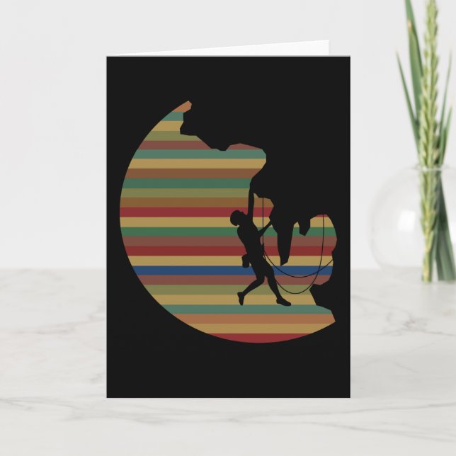 Cartão Escalada em Rocha Vintage Montanhismo Escalada de  (Frente)