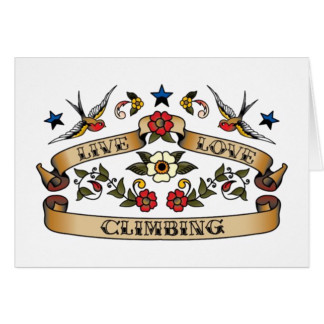 Cartão Escalada viva do amor (Frente Horizontal)
