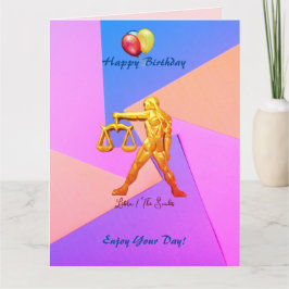 Cartão (Escalas) Libra Aniversário/23 De Setembro - 22 De