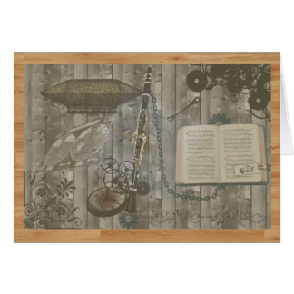 Cartão Escapade de Steampunk do clarinete