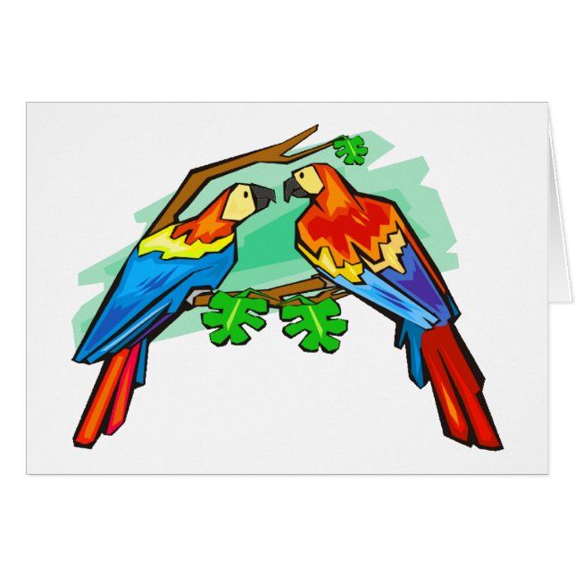Cartão Escarlate dos Macaws (Frente Horizontal)