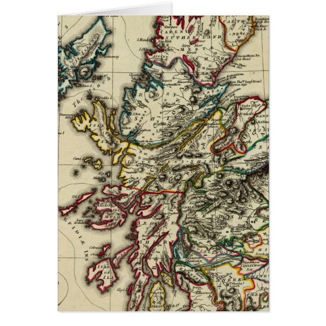 Cartão Escócia antiga, moderna (Frente)