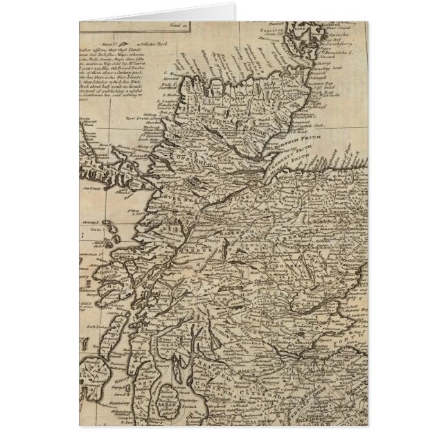 Cartão Escócia e Grã-Bretanha Norte (Frente)