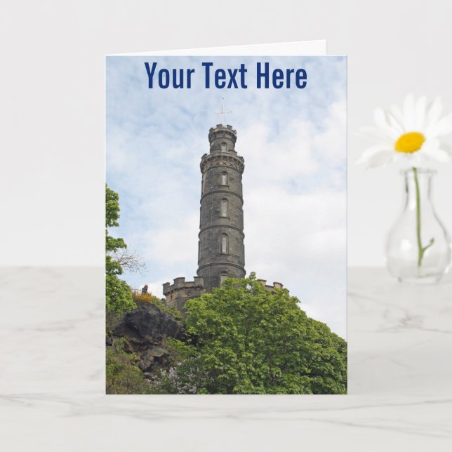 Cartão Escócia, Edimburgo Personalizável (Planta pequena)