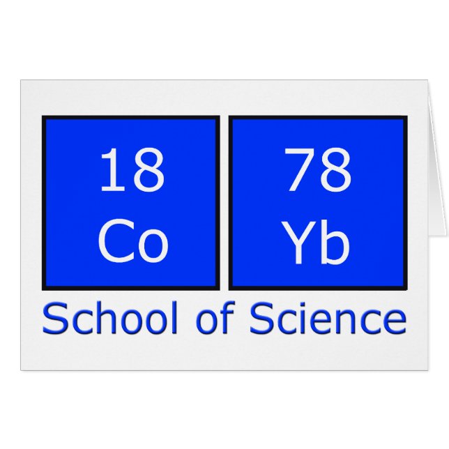Cartão Escola da ciência (Frente Horizontal)