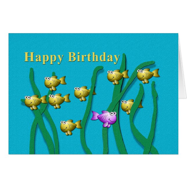 Cartão Escola de peixe (Frente Horizontal)