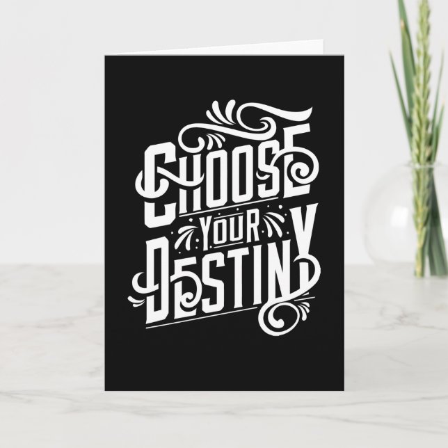 Cartão Escolha o seu destino (Frente)