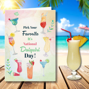 Cartão Escolha o seu Dia Nacional do Daiquiri Favorito 19