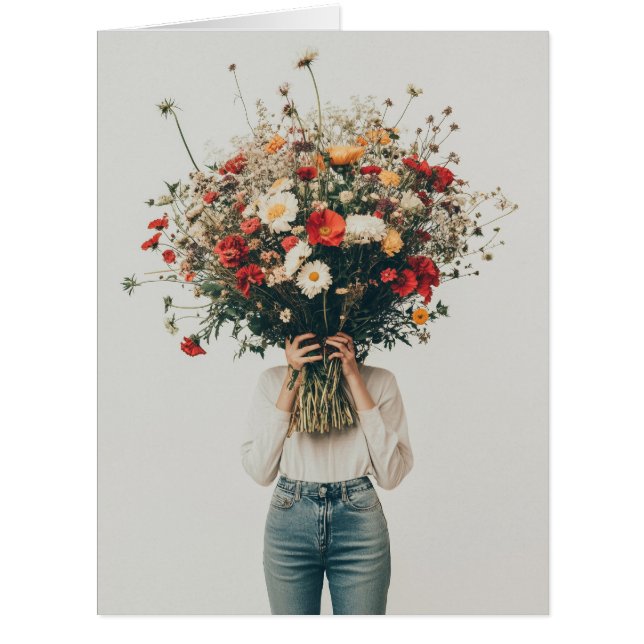 Cartão Escondido atrás dos Blooms (Frente)