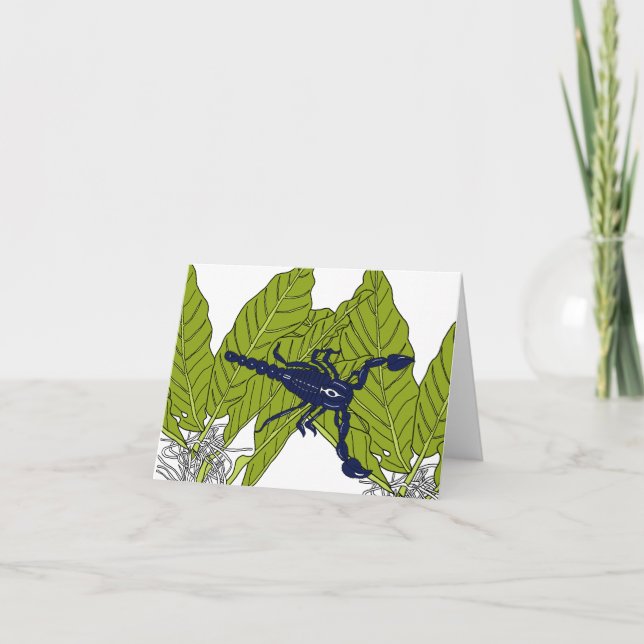 Cartão Escorpião da floresta azul (Frente)
