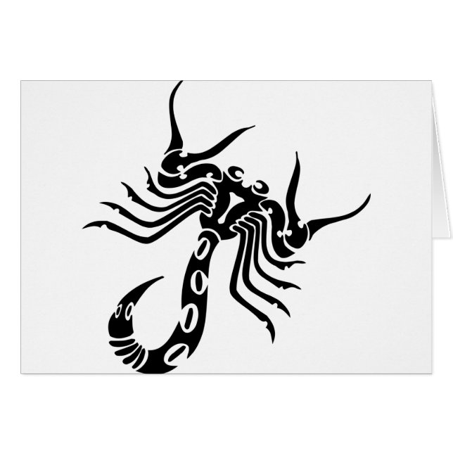 Cartão Escorpião do escorpião (Frente Horizontal)