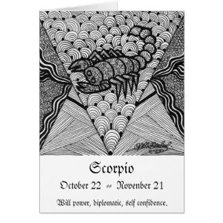 Cartão Escorpião   (sinal do zodíaco)