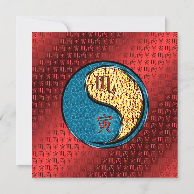 Cartão Escorpião & Tigre de Fogo (Frente)